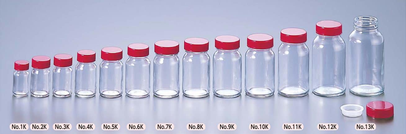 ガラス軽量規格瓶 透明